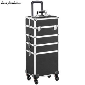 Private Label Empty Oem Artist Travel Aluminum Abs Compact Cosmetic Vanity Organizer Beauty Cosmetics <strong>Makeup</strong> <strong>Case</strong> <strong>on</strong> <strong>Wheels</strong> - Product Image 2