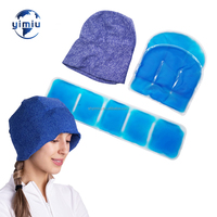 Nouveau bonnet anti-migraine chaud et froid, chapeau de soulagement des maux de tête, enveloppe de glace pour la tête avec gel non toxique pour les yeux gonflés et le soulagement du stress