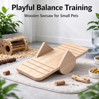 Mainan Jungkat-Jungkit Hamster Interaktif Grosir Langsung dari Pabrik, Peralatan Latihan Keseimbangan Kayu, Aktivitas Olahraga & Pengayaan yang Menyenangkan