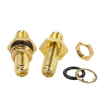 Adaptador SMA Hembra a SMA Hembra para Montaje en Panel, Conector Coaxial RF, Impermeable IP67, 50 Ohmios