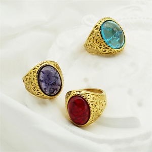 Fashion Fine Stainless Steel Finger <b>Ring</b> Jewelry Gemstone Charm <b>Rings</b> <b>Men</b> - Product Image 4