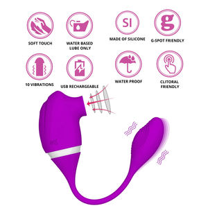 Klitoris saugen Vibrator Dildo Kitzler <span class=keywords><strong>Stimulator</strong></span> Sauger Ei Kugel USB Sexspielzeug - Product Image 2