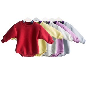 Vêtements pour enfants, vêtements pour bébés, combinaison longue manches pour bébé, automne et hiver, avec ensemble de combinaison en peluche pour la chaleur - Product Image 5