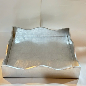 Glossy Lacquer <b>Tray</b> Rectangular Wood Serving <b>Tray</b> For <b>Breakfast</b> In Bed Coffee Service And Living Room Styling - Product Image 1