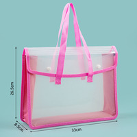 Carpeta Transparente de Gran Apertura con Clip de PP, Bolsa de Tutoría de Gran Capacidad, Organizador Definitivo para Archivos y Libros