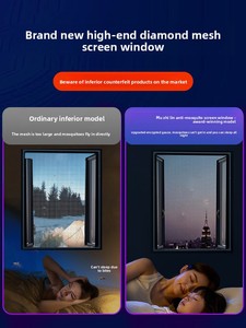 Malla Antimosquitos Magnética Invisible de Diamante con Carga Automática para <span class=keywords><strong>Ventana</strong></span> Interior Sencilla - Product Image 4