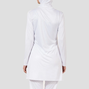 Custom Wholesale New High Quality Solid <b>Islamic</b> Muslim Swimwear Women Modest Long Sleeve Zipper <b>Swimsuit</b> Hijab 3 Piece Burkinis - Product Image 3