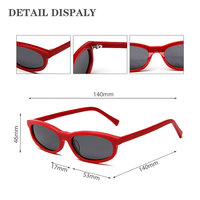Lunettes de soleil rétro rectangulaires en acétate polarisées, monture fine, lunettes de créateur haut de gamme pour un look tendance 2026, unisexe