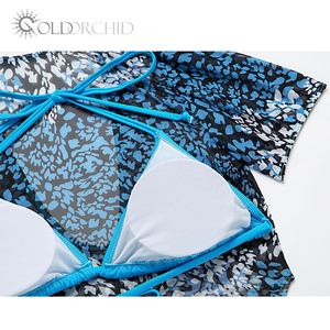 Toptan 2 renkler kadın seksi Tank Top sütyen tanga mayo Bikini mayo çevre dostu nefes naylon örgü - Product Image 5