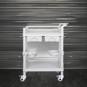 Carrito de Transporte Médico de Diseño Moderno con 2 Cajones, Carrito de Hospital de Plástico ABS para Clínica Dental, Salón de Belleza, OEM Disponible - Product Image 2