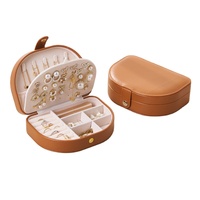 Boîte de voyage portable de luxe en forme carrée pour bijoux, étui à bijoux à 2 niveaux, mini organisateur de bijoux en cuir PU, finition mate pour femmes