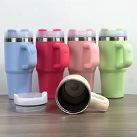Vaso Térmico Personalizado de 14 oz con Asa, Mini Termo Infantil, Vasos Térmicos, Botella de Agua Infantil de Acero Inoxidable Libre de BPA