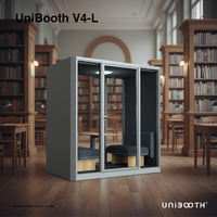 UNIBOOTH Cabines insonorisées multifonctionnelles durables, design moderne, espace de travail mobile, appartement, salle à manger, entrepôt, école