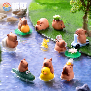 Figurine créative en résine d'animaux de dessin animé mignons, mini ornement de micro-paysage, décoration de <span class=keywords><strong>jardin</strong></span>, aménagement paysager, décoration de bureau et de maison - Product Image 2