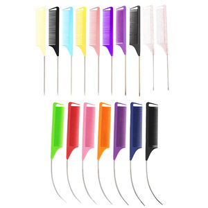 Peignes à cheveux à queue pointue, grands peignes professionnels en plastique pour la coiffure à domicile, pour mèches et lissage - Product Image 1