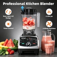 Krachtige commerciële blendermixer met 6 messen, stille smoothiemaker voor sap maken, keuken en bar