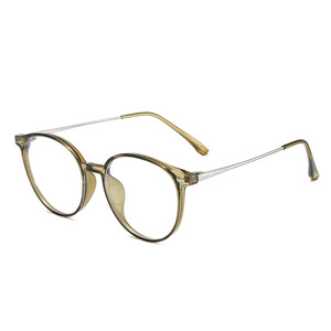 Montures de lunettes rondes pour femmes, montures complètes, verres en résine anti-lumière bleue, légères, TR90 C1 - Product Image 4