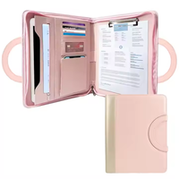 Porte-documents de voiture en cuir PU A4 à motif personnalisé, très demandé, avec fermeture éclair et poche à logo personnalisé, idéal pour les présentations professionnelles