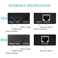 Extenseur IP 4K 60Hz RJ45 Plug & Play, émetteur-récepteur sans fil KVM HD MI, répéteur pour PS4 HDTV PC