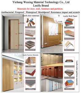 Lesfu-cubierta interior de <span class=keywords><strong>madera</strong></span> de roble sintético sincronizada, panel decorativo de alta presión, con textura de armario hpl - Product Image 6