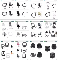 Accessoires d'accoudoir en métal de chaise de bureau blanche meubles essentiels d'accoudoir de Pp pour des sièges confortables