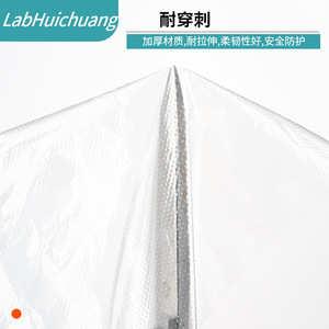ถุงมือพลาสติกแบบใช้แล้วทิ้ง LabHuichuang โปร่งใส เนื้อหนา มีลาย สำหรับป้องกัน - Product Image 5