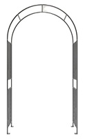 Pergola de jardin en fer de haute qualité, 86 pouces, résistante aux intempéries, pour roses, fleurs grimpantes, arche de jardin en métal pour mariage en extérieur