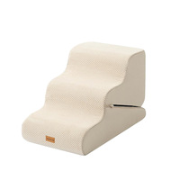 Rampe pliable exclusive transfrontalière pour animaux de compagnie / Velours amovible et lavable ; Rampe antidérapante et respirante pour chiens, conçue pour protéger les articulations des animaux