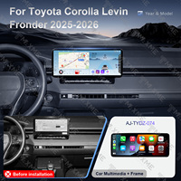 Lecteur DVD Android pour voiture, écran vidéo GPS 12,3 pouces avec cadre de fixation pour autoradio, compatible TOYOTA Corolla Levin 2025-2026