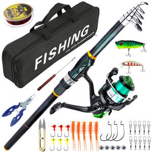 2.7m Green Glass Fiber Reinforced Plastic Telescopic Fishing Rod Set for Road &amp; <strong>Sea</strong> Fishing Full Gear Long Throw Capability - Product Image 1