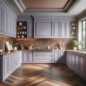 Argentine Apartment Project Modern Rta Classical American <strong>Style</strong> Eco-Friendly MDF Full Melamine Kitchen Cabinets Cabinet Set - Product Image 6
