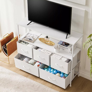 Meuble TV à 5 tiroirs personnalisable, commode, prise de courant, meubles en bois pour salon, vêtements, stockage des aliments, approvisionnement direct en usine - Product Image 5