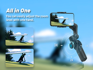 Nâng cấp L9 3-in-1 cầm tay Gimbal ổn định cho điện thoại di động chống rung được xây dựng trong mở rộng thanh tự động theo dõi khuôn mặt làm bằng nhựa - Product Image 4