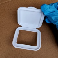 Bouchons anti-poussière en plastique pour lingettes humides, format mini, à ouverture par traction, avec clip de scellage pour gants en nitrile, pour bouteilles d'emballage à capuchon rabattable de forme spéciale