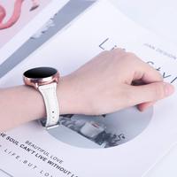 Bracelet en cuir fin pour Samsung Galaxy Watch Active 2 40mm 44mm Classic 42mm 46mm, bracelet vintage