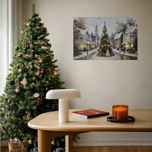 Décoration murale moderne pour arbre de Noël, LED, multicolore, 45x76cm, impression sur toile, <span class=keywords><strong>peinture</strong></span> aquarelle - Product Image 4