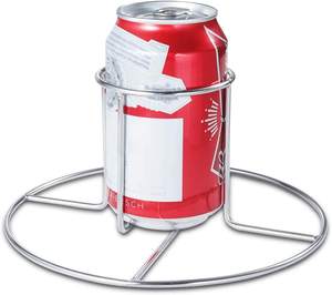 ที่วางกระป๋องเบียร์สแตนเลสพร้อมตะแกรงสำหรับย่างอาหาร กันน้ำ ปรับขนาดได้ - Product Image 2