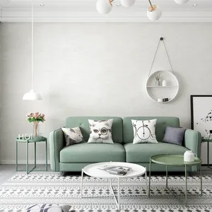 Nhật Bản Linen Tự Dính PVC Hình Nền Hiện Đại Dệt Mô Hình Nhôm Phim Chống Ẩm Đơn Giản Peel Stick Thiết Kế Trong Trắng - Product Image 4