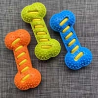 Jouet à mâcher indestructible de luxe, étanche et couineur pour chiens de petite et moyenne taille - Caoutchouc thermoplastique anti-ennui et auto-amusant