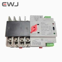 Saklar Transfer Otomatis (ATS) Guozhen GZQ5 DIN Rail 4-Pole Dual Power Single Phase 63A AC220V <50ms untuk Penggunaan Industri dan Rumah Tangga