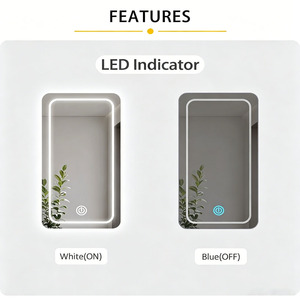 Luce LED da Bagno 12V 1A con Sensore Induttivo Intelligente, Interruttore a Singolo Tocco, Tre Colori, Mini Specchio in Vetro - Product Image 5