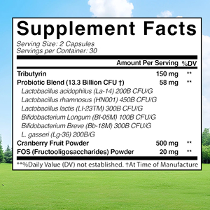 Custom Label Organic Probiotic Blend Capsules Support Urinary Tract Health Female Health Complex Capsules Natural Energy Booster - Product Image 2