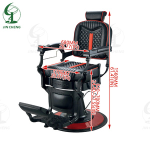 Sillas de <span class=keywords><strong>Barbería</strong></span> Profesionales Portátiles JINCHENG al por Mayor para Corte de Cabello, Salón de Belleza Personalizado en Negro - Product Image 3