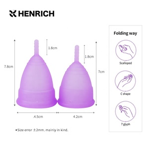 Wholesale new design reusable medical grade soft organic silicone Copa menstrual cup set packaging case box bag free sample