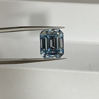 Mqhq — pierres précieuses VVS1, nouveauté, couleur bleue, 9x11mm, 5 prises, en forme d'émeraude, diamant momanite