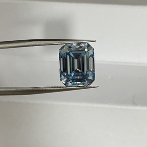 Mqhq — pierres précieuses VVS1, nouveauté, couleur bleue, 9x11mm, <span class=keywords><strong>5</strong></span> prises, en forme d'émeraude, diamant momanite - Product Image 4