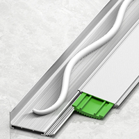 Bandes antidérapantes modernes en aluminium en forme de L avec inserts en caoutchouc durables et écologiques pour escaliers intérieurs et extérieurs (écoles, maternelles, hôpitaux)
