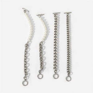Fashion OT Clasp Stainless Steel Silver Chains Bracelet 8mm Freshwater Pearl Bracelets <b>Men</b> Jewelry - Product Image 4