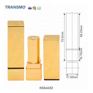 Contenant vide de rouge à lèvres en aluminium en gros, tube carré doré personnalisé, contenant de luxe pour rouge à lèvres - Product Image 3