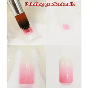 1 Pc Professional Nail Art <b>Brush</b> Gradient Nail <b>Brush</b> Manicure Gel Polish <b>Brush</b> Gradual Color Blooming Nail Drawing Pen - Product Image 3